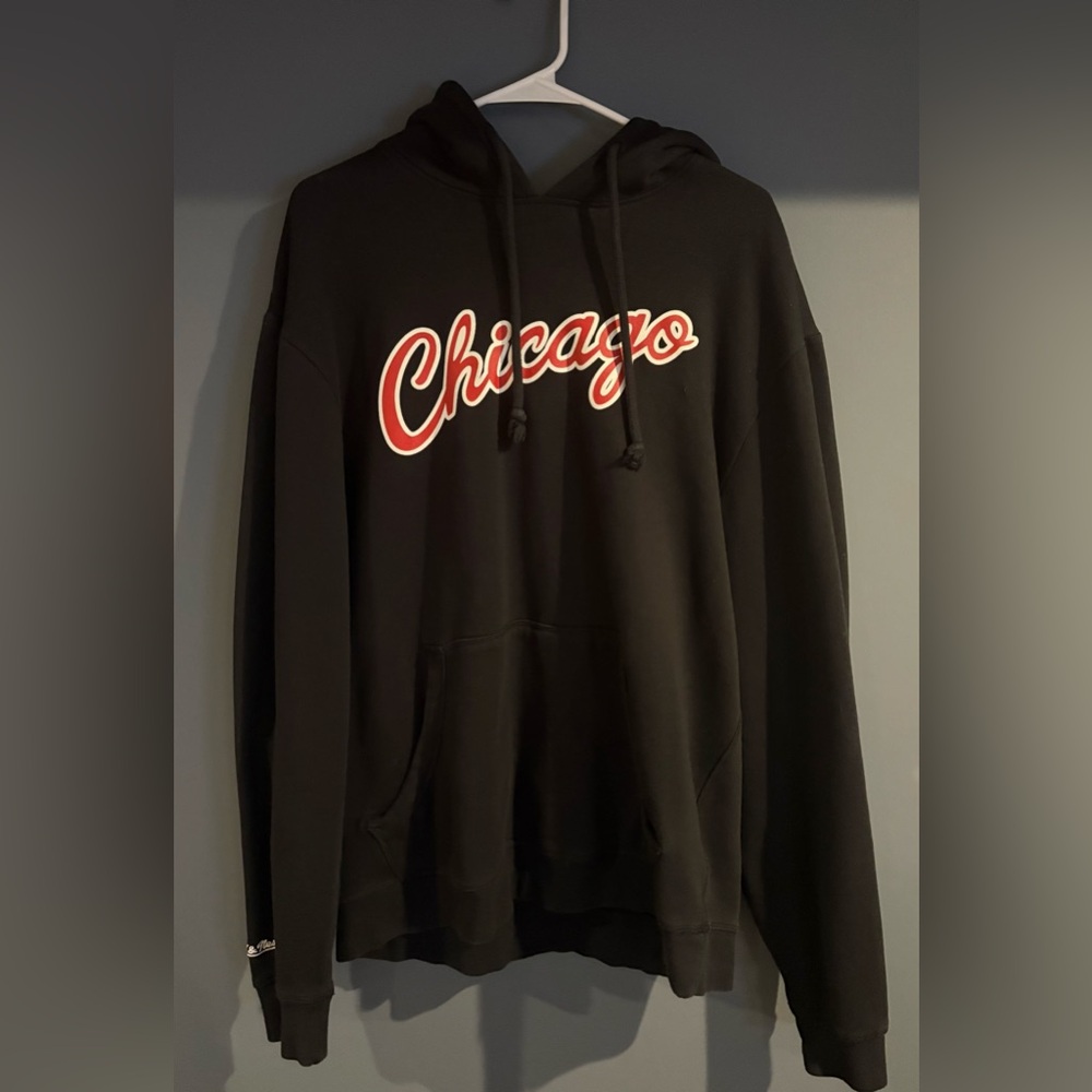 Mitchell & Ness Chicago Bulls XL Men’s Hoodie Sweatshirt Black Throwback